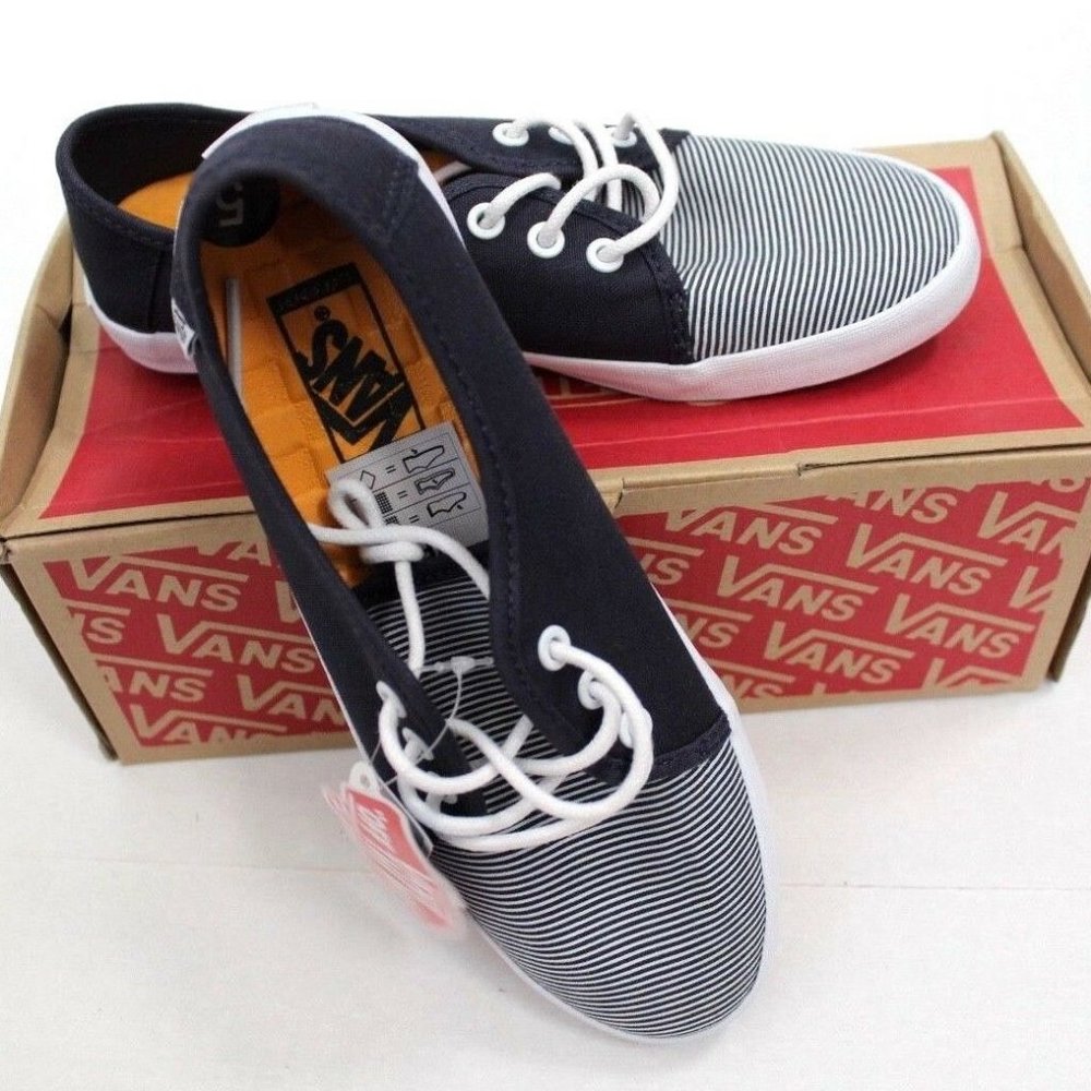 Vans Tazie Skinny Stripes Lace-Up Canvas Shoes Size 5